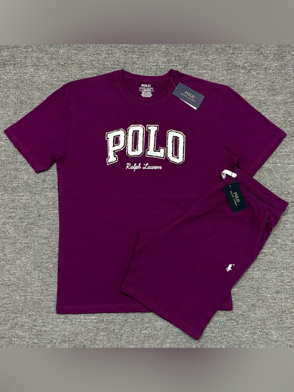 Polo by Ralph Lauren Purple Crewneck Graphic Tee